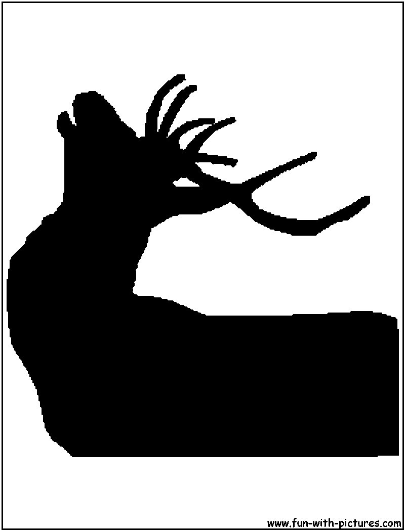 Red Deer Stag Silhouette