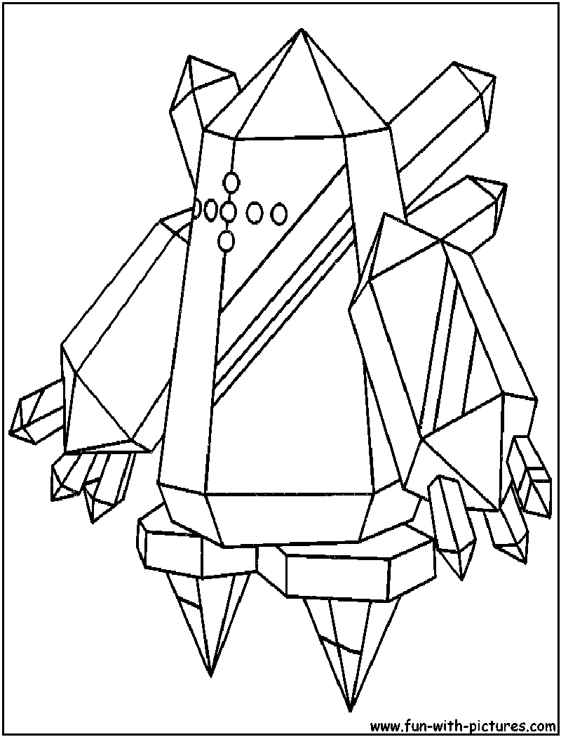 Regice Coloring Page 