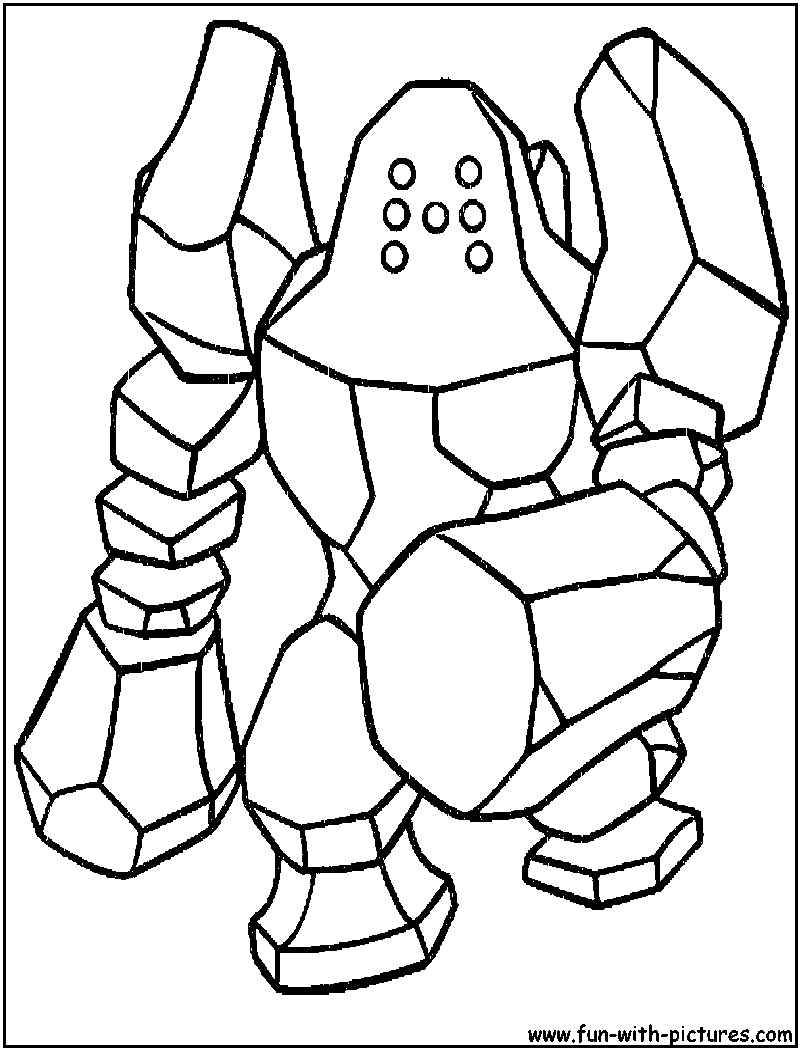 Regirock Coloring Page 