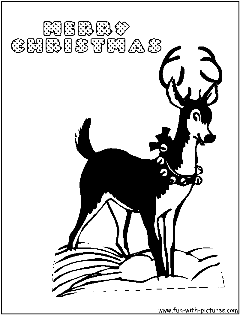 Reindeer Coloring Page 