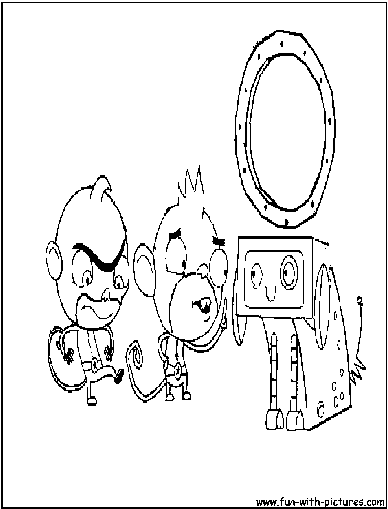 Rocket Monkeys Coloring Page 