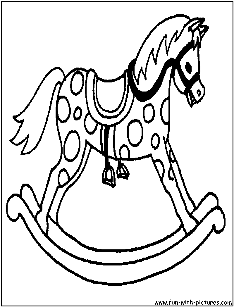 Rocking Horse Coloring Page