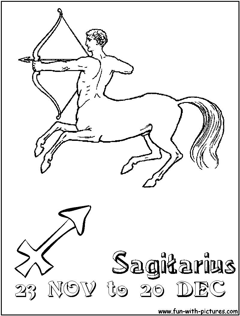 Sagitarius Coloring Page 