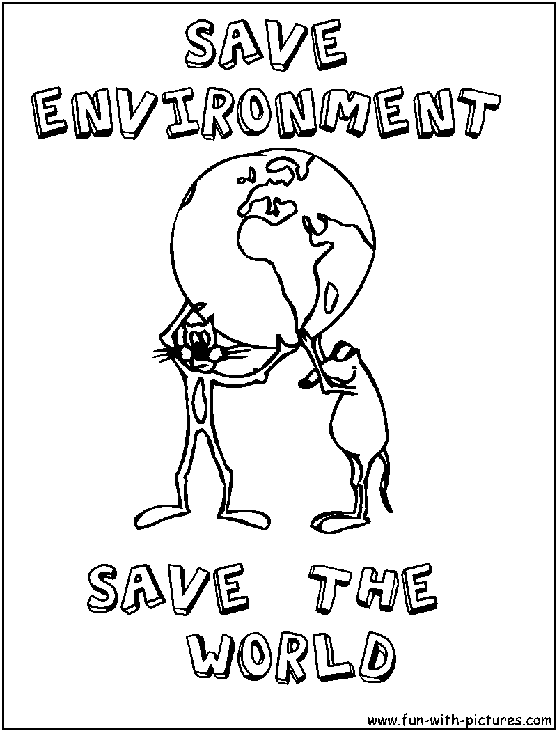 Save Environment Coloring Page 