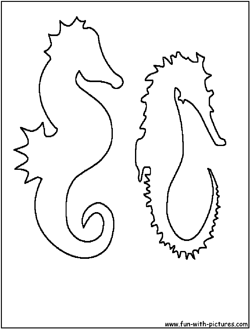 Seahorses Coloring Page1 