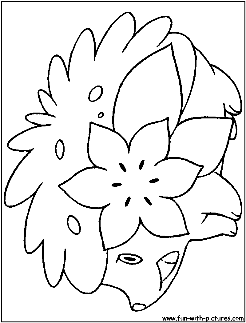 Shaymin Land Coloring Page 