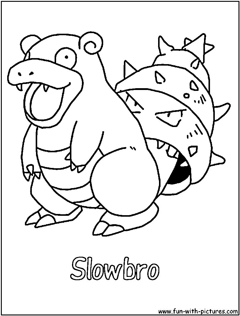 Slowbro Coloring Page 