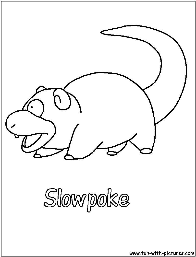 Slowpoke Coloring Page 