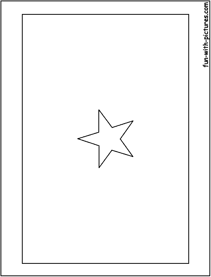 Somalia Flag  Coloring Page