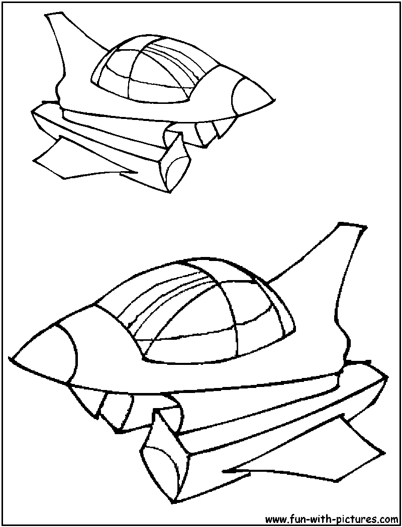 Spaceshuttles Coloring Page 