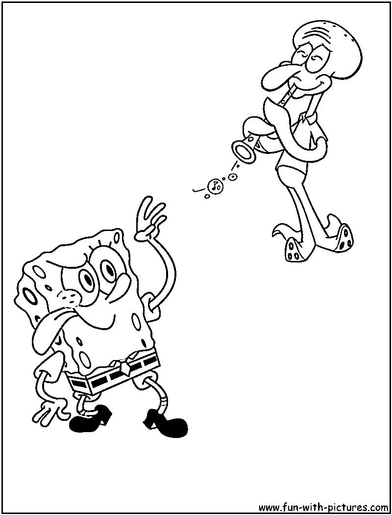 Spongebob Squidword Coloring Page 