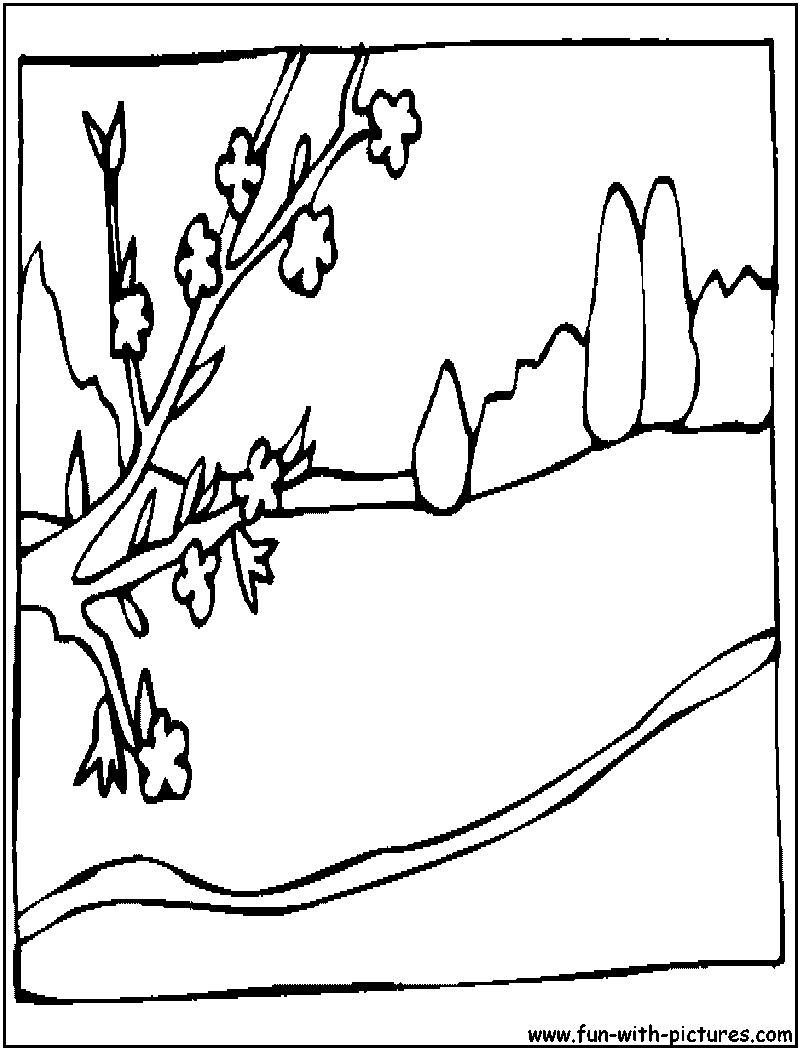 Springlandscape5 Coloring Page 