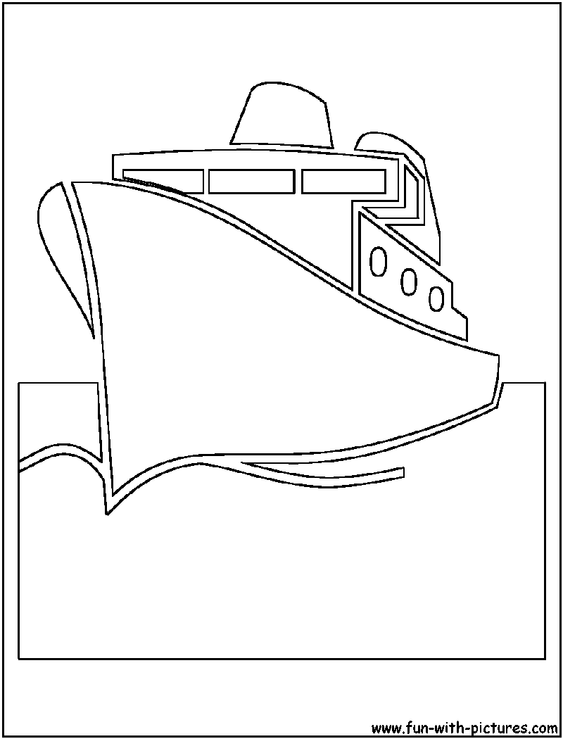 Tanker Cutout Coloring Page 