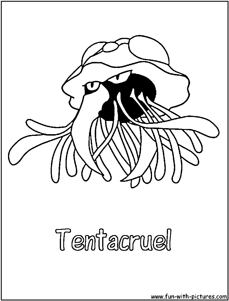 Tentacruel Coloring Page 