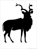 addax antelope silhouette