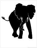 african elephant silhouette