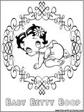 Baby Betty Boop Coloring Page 