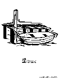 Boat Coloring Page 