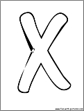 bubble letters X