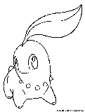 Chikorita Coloring Page 