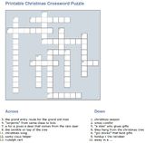 christmas crossword puzzle