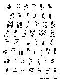 colorfont alphabet coloring stencil