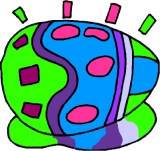 colorful easter egg card