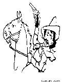 Cowboy Bandit Coloring Page 