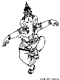 Dancing Ganesha Coloring Page 