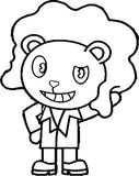 Disco Bear Coloring Page 