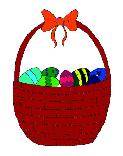 easter eggs basket card