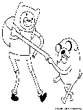 Finn N Jake Coloring Page 