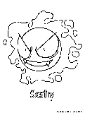 Gastly Coloring Page 