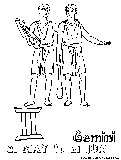 Gemini Coloring Page 