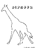 Giraffe Coloring Page 