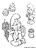 Greedysmurf Coloring Page 