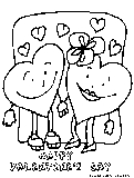 Happy Valentine Day Coloring Page 