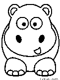 Hippo Coloring Page 