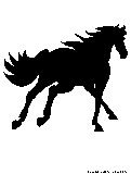 horse canter silhouette