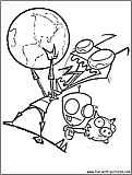 Invader Zim Gir Coloring Page 