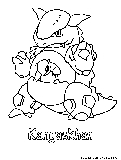 Kangaskhan Coloring Page 