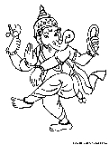 Lordganesha Dancing Coloring Page 