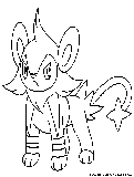 Luxio Coloring Page 