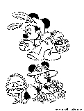 Mickey Minnie Egghunt Coloring Page 