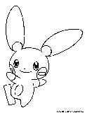 Minun Coloring Page 