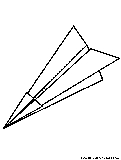 Paperplane Coloring Page 
