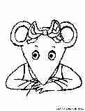Pensive Angelina Ballerina Coloring Page 