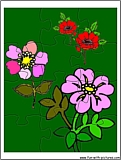 printable flowers jigsaw