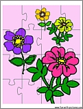 printable flowers2 jigsaw