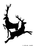 reindeer leap silhouette